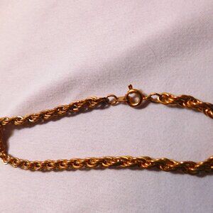 Vintage Gold Tone Bracelet Marked Made in Korea